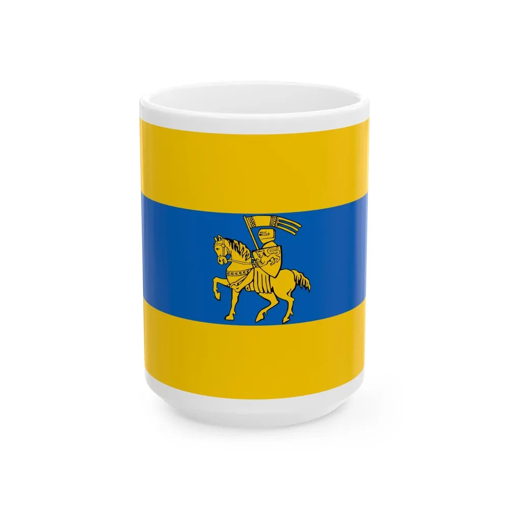 Flag of Schwerin Germany - White Coffee Mug-15oz-Go Mug Yourself