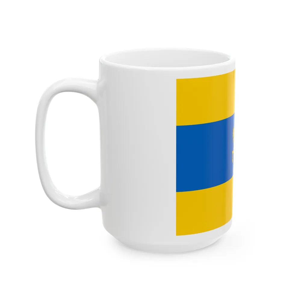 Flag of Schwerin Germany - White Coffee Mug-Go Mug Yourself