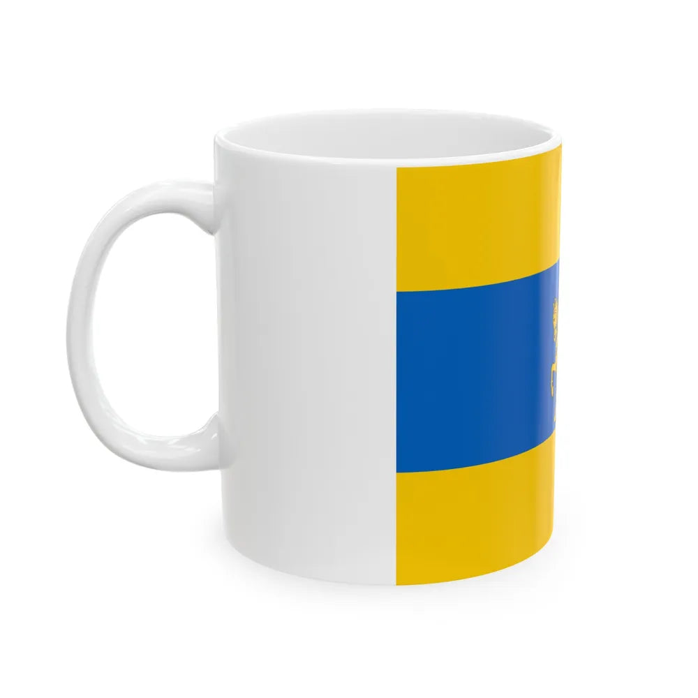 Flag of Schwerin Germany - White Coffee Mug-Go Mug Yourself