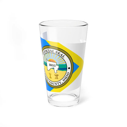 Flag of Scioto County Ohio (United States) Pint Glass 16oz 16oz - Go Mug Yourself
