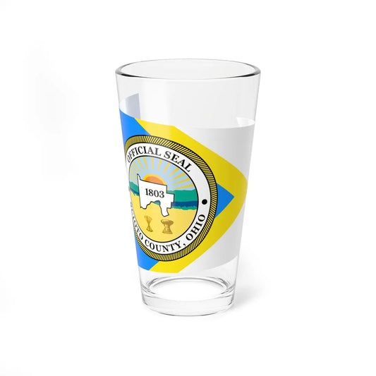 Flag of Scioto County Ohio (United States) Pint Glass 16oz 16oz - Go Mug Yourself