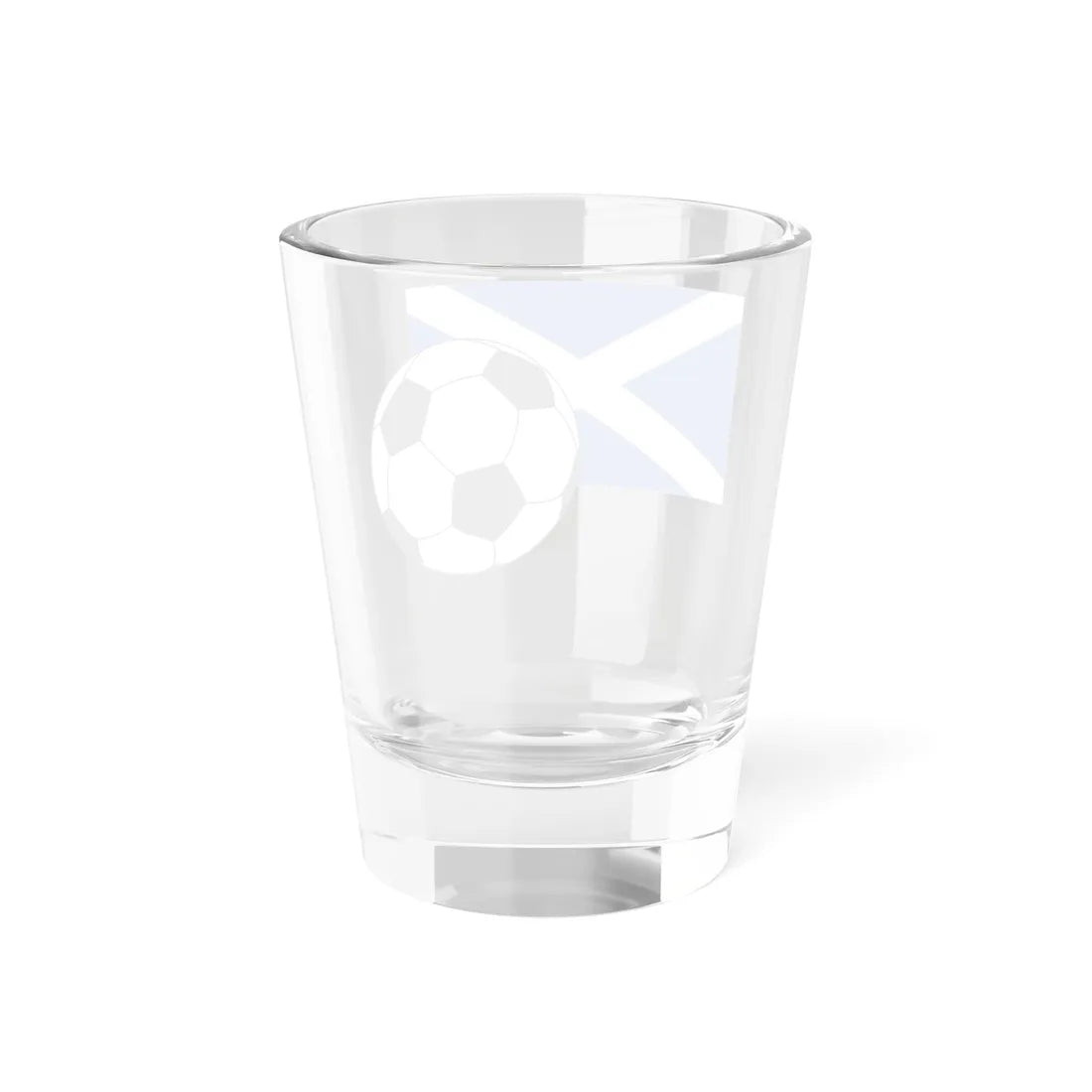 Flag of Scotland with football (Scotland) Shot Glass 1.5oz - Go Mug Yourself