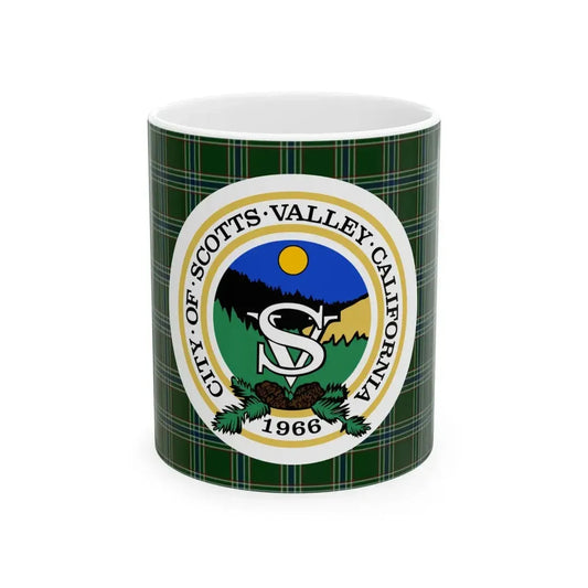 Flag of Scotts Valley California (United States) White Coffee Mug 11oz - Go Mug Yourself