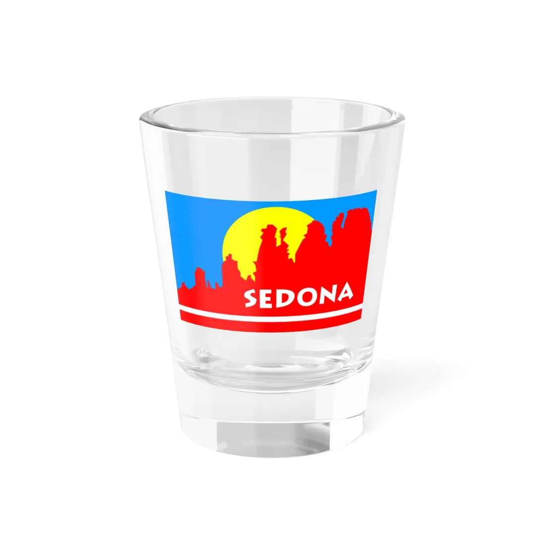 Flag of Sedona Arizona (United States) Shot Glass 1.5oz 1.5oz - Go Mug Yourself