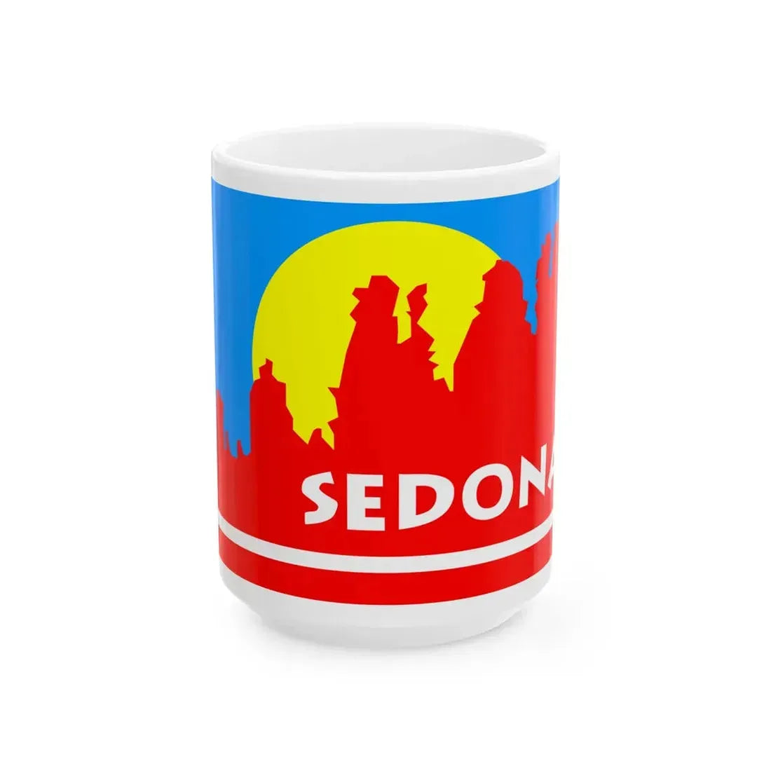 Flag of Sedona Arizona (United States) White Coffee Mug 15oz - Go Mug Yourself