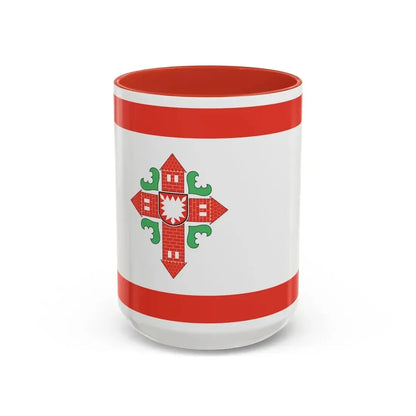 Flag of Segeberg Germany - Accent Coffee Mug 15oz Red - Go Mug Yourself