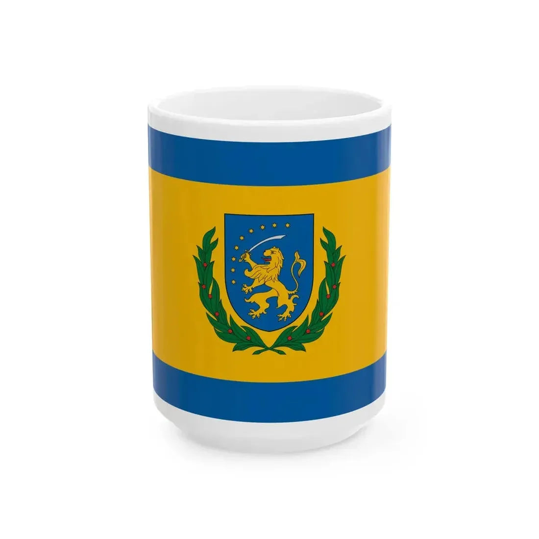 Flag of Segesd variant (Hungary) White Coffee Mug 15oz - Go Mug Yourself