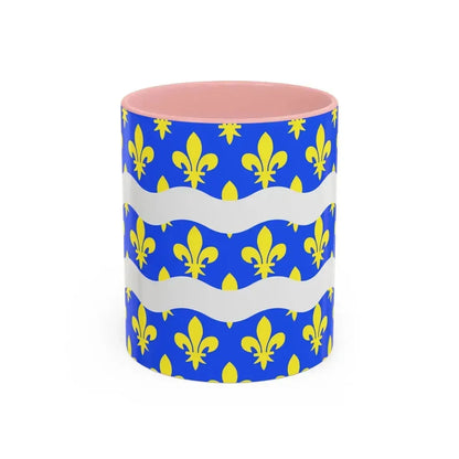 Flag of Seine et Marne France 2 - Accent Coffee Mug 11oz Pink - Go Mug Yourself