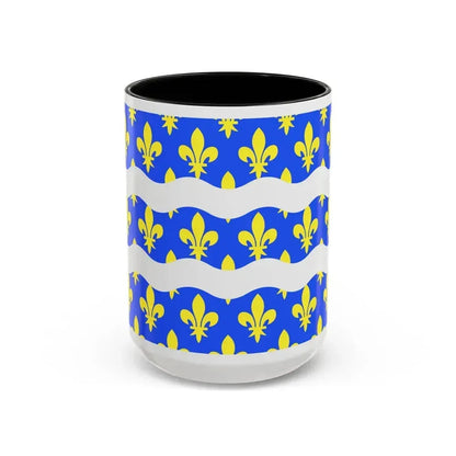 Flag of Seine et Marne France 2 - Accent Coffee Mug 15oz Black - Go Mug Yourself