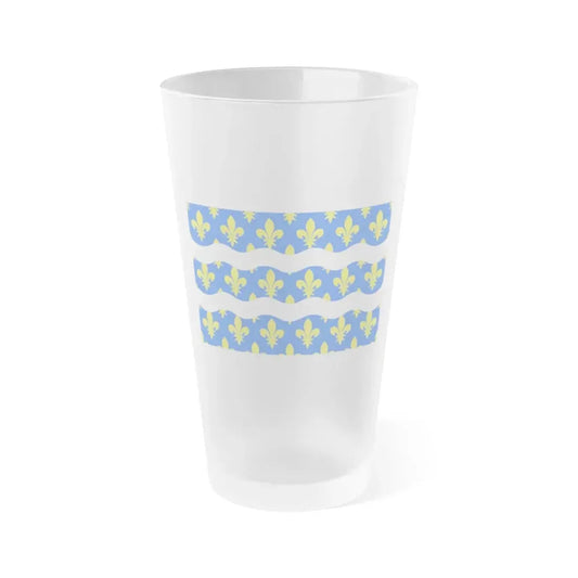 Flag of Seine et Marne France 2 - Frosted Pint Glass 16oz 16oz Frosted - Go Mug Yourself