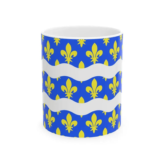 Flag of Seine et Marne France 2 - White Coffee Mug 11oz - Go Mug Yourself