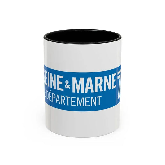 Flag of Seine et Marne France - Accent Coffee Mug 11oz Black - Go Mug Yourself