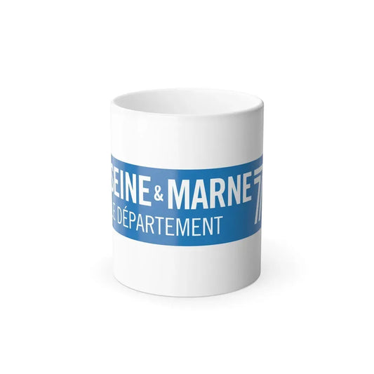 Flag of Seine et Marne France - Color Changing Coffee Mug 11oz - Go Mug Yourself