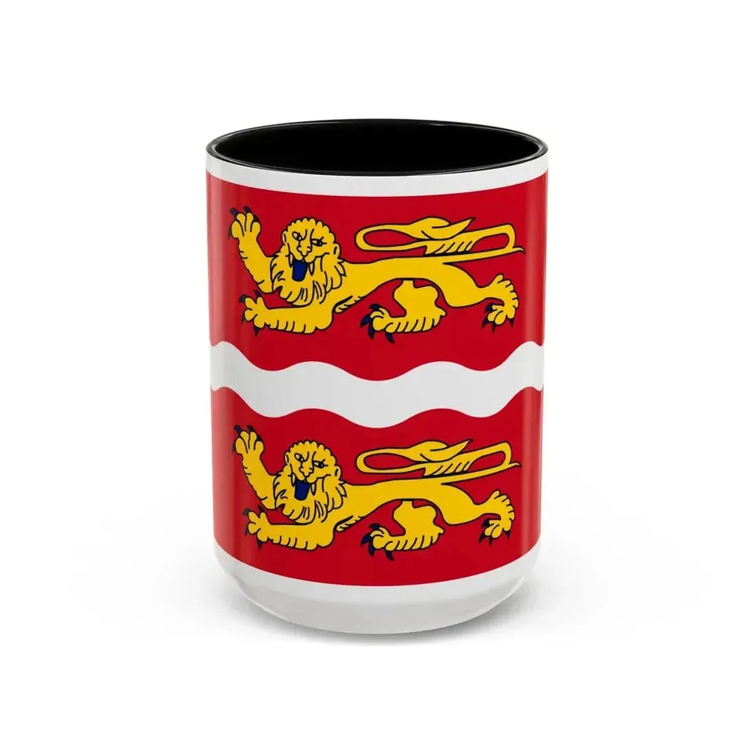Flag of Seine Maritime France 2 - Accent Coffee Mug 15oz Black - Go Mug Yourself