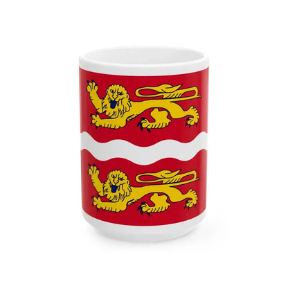 Flag of Seine Maritime France 2 - White Coffee Mug 15oz - Go Mug Yourself