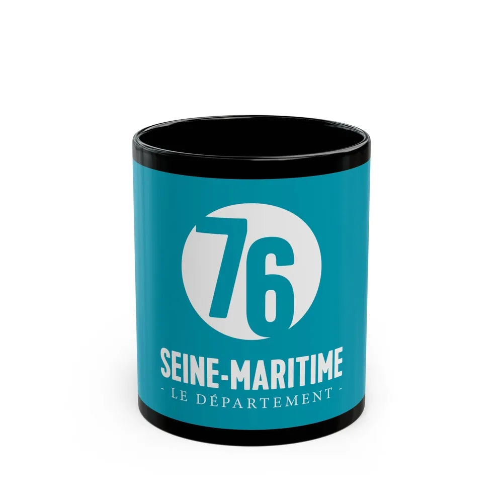 Flag of Seine Maritime France - Black Coffee Mug-11oz-Go Mug Yourself