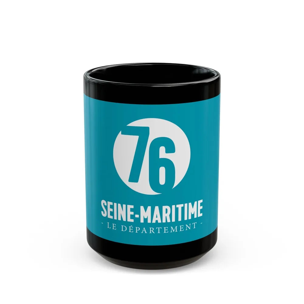 Flag of Seine Maritime France - Black Coffee Mug-15oz-Go Mug Yourself