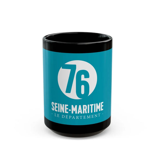 Flag of Seine Maritime France - Black Coffee Mug-15oz-Go Mug Yourself