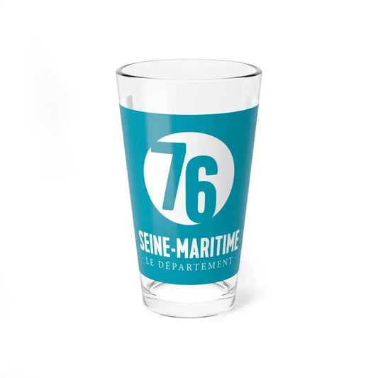 Flag of Seine Maritime France - Pint Glass 16oz 16oz - Go Mug Yourself