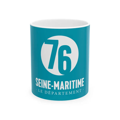 Flag of Seine Maritime France - White Coffee Mug-11oz-Go Mug Yourself