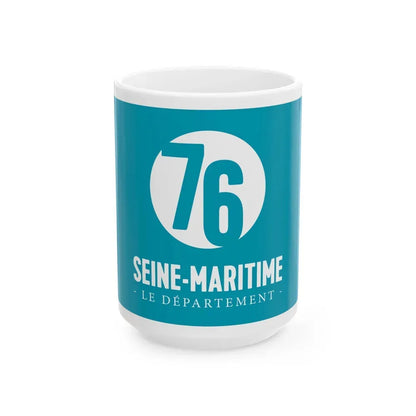Flag of Seine Maritime France - White Coffee Mug 15oz - Go Mug Yourself