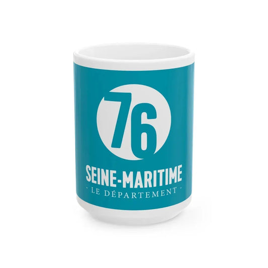Flag of Seine Maritime France - White Coffee Mug 15oz - Go Mug Yourself