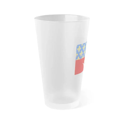 Flag of Seine Saint Denis France - Frosted Pint Glass 16oz - Go Mug Yourself