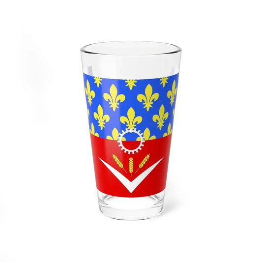Flag of Seine Saint Denis France - Pint Glass 16oz 16oz - Go Mug Yourself