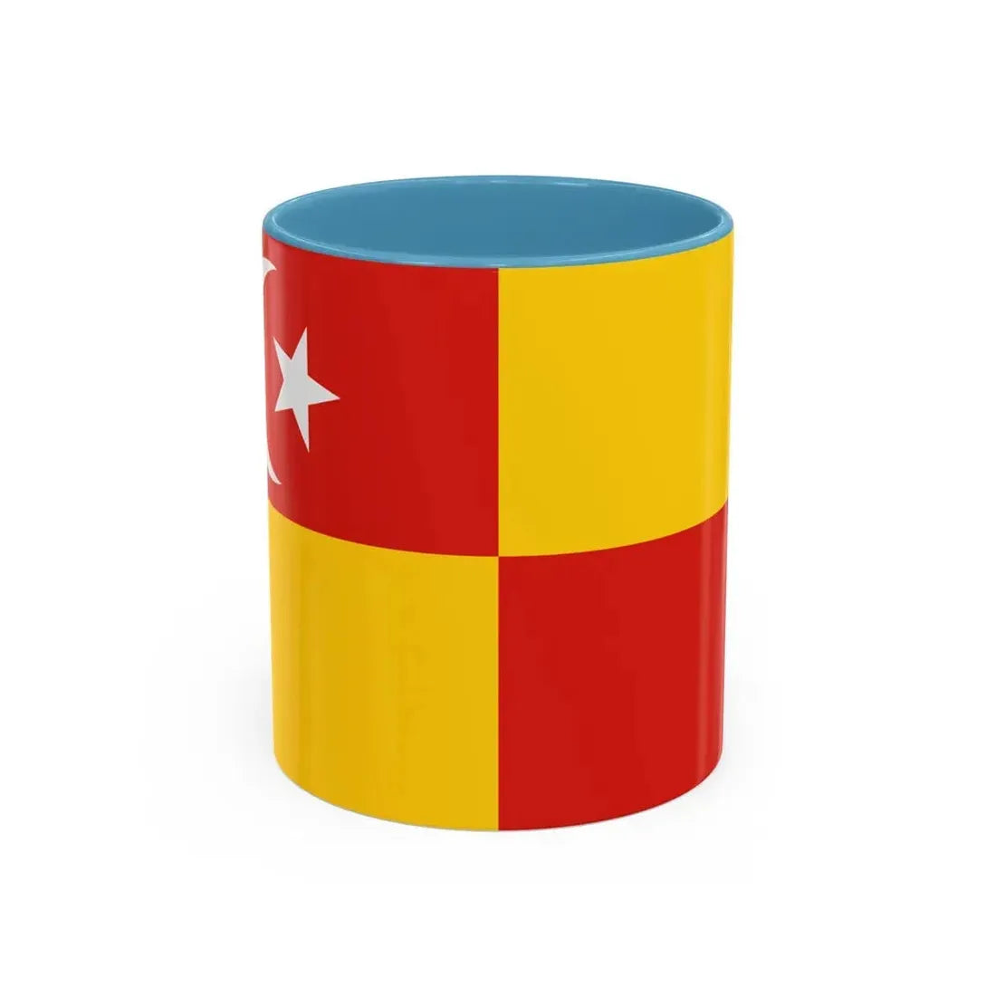 Flag of Selangor Malaysia - Accent Coffee Mug 11oz Light Blue - Go Mug Yourself