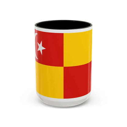 Flag of Selangor Malaysia - Accent Coffee Mug 15oz Black - Go Mug Yourself