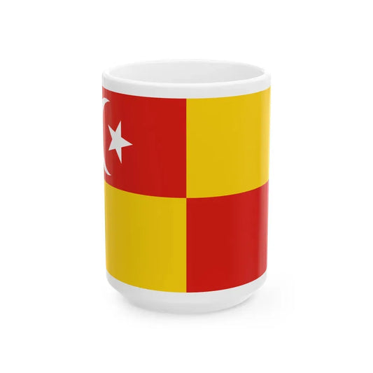 Flag of Selangor Malaysia - White Coffee Mug 15oz - Go Mug Yourself