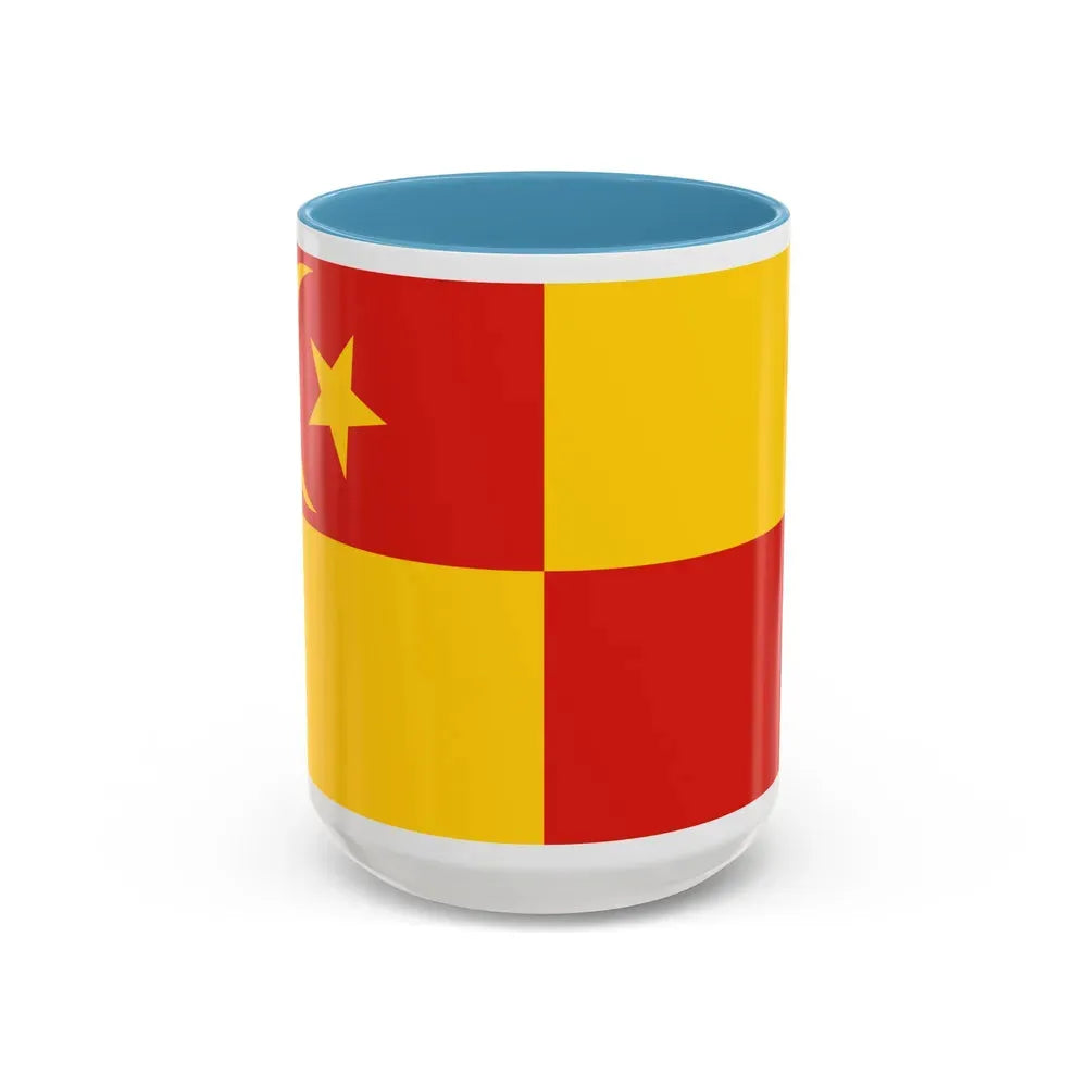 Flag of Selangor pre 1965 Malaysia - Accent Coffee Mug 15oz Light Blue - Go Mug Yourself