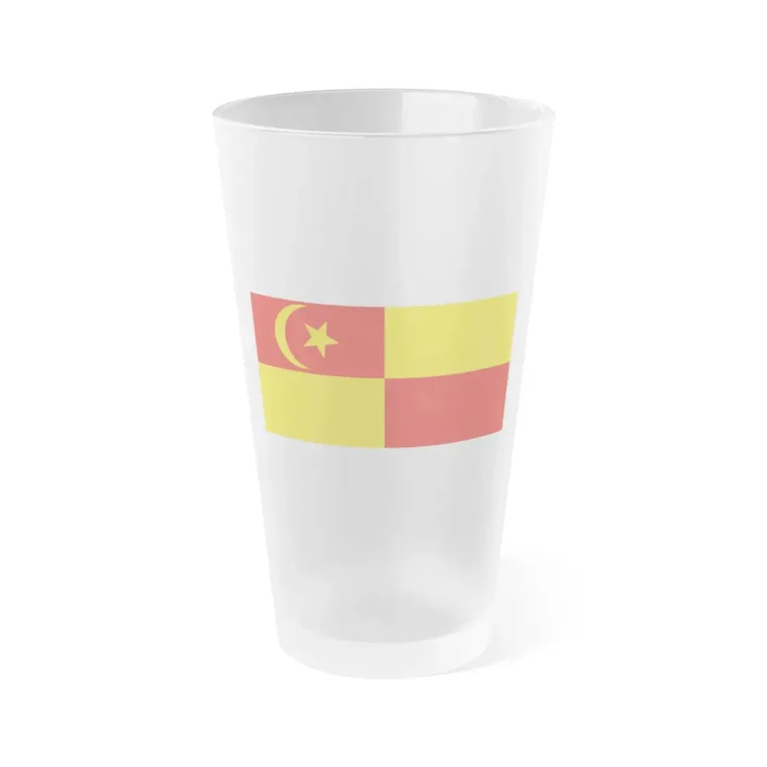 Flag of Selangor pre 1965 Malaysia - Frosted Pint Glass 16oz 16oz Frosted - Go Mug Yourself