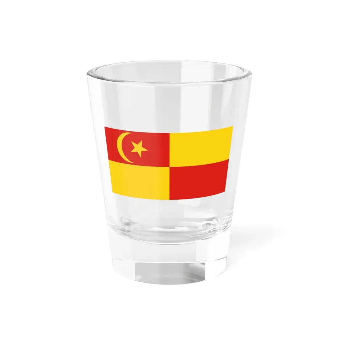 Flag of Selangor pre 1965 Malaysia - Shot Glass 1.5oz 1.5oz - Go Mug Yourself