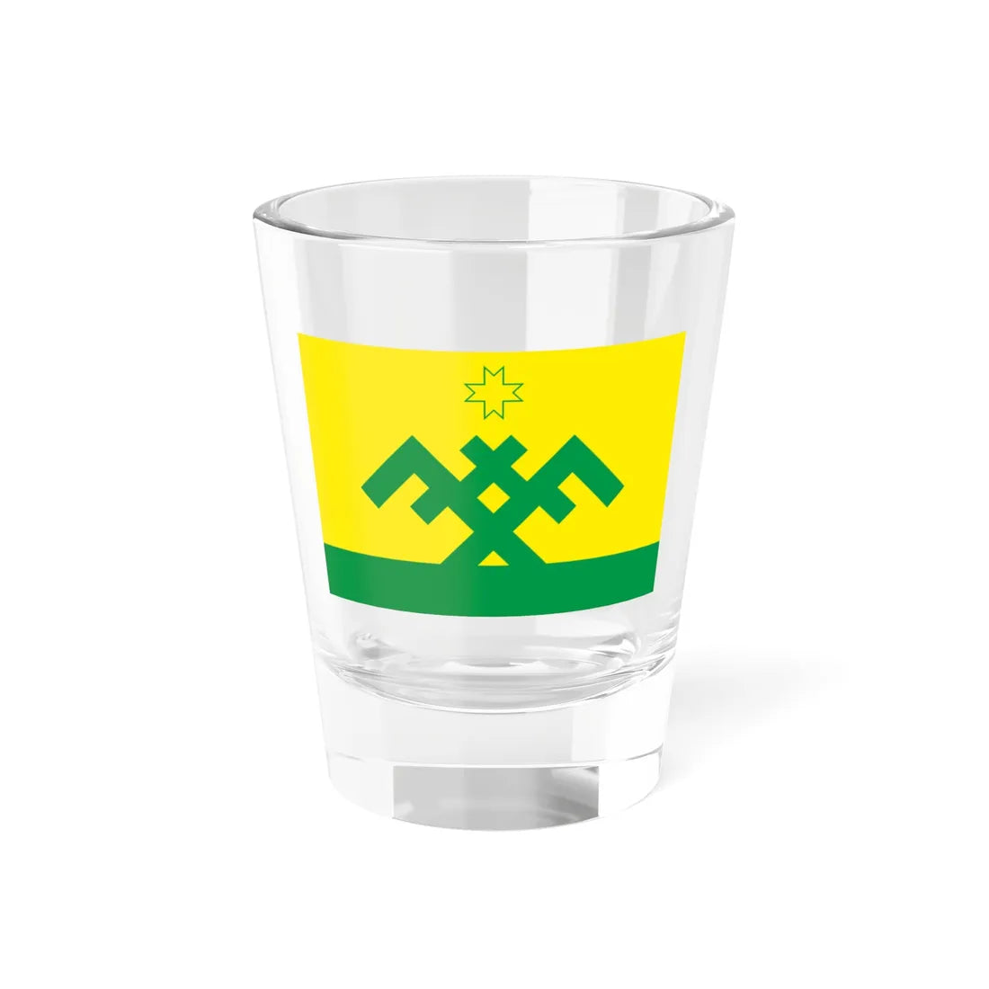 Flag of Seltinsky rayon (Russia) Shot Glass 1.5oz 1.5oz - Go Mug Yourself