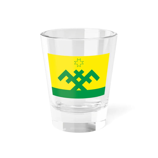 Flag of Seltinsky rayon (Russia) Shot Glass 1.5oz 1.5oz - Go Mug Yourself