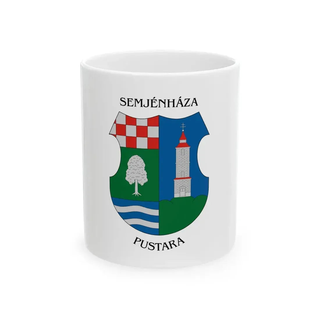 Flag of Semjenhaza (Hungary) White Coffee Mug 11oz - Go Mug Yourself