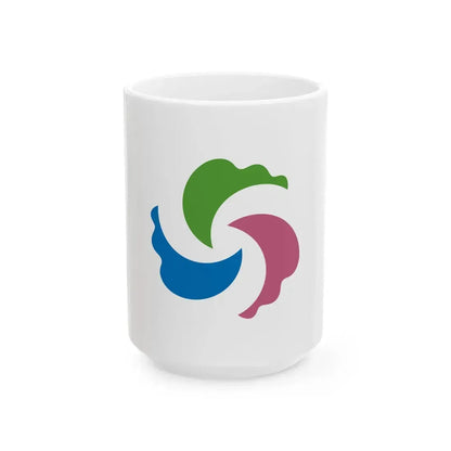 Flag of Senboku Akita (Japan) White Coffee Mug 15oz - Go Mug Yourself