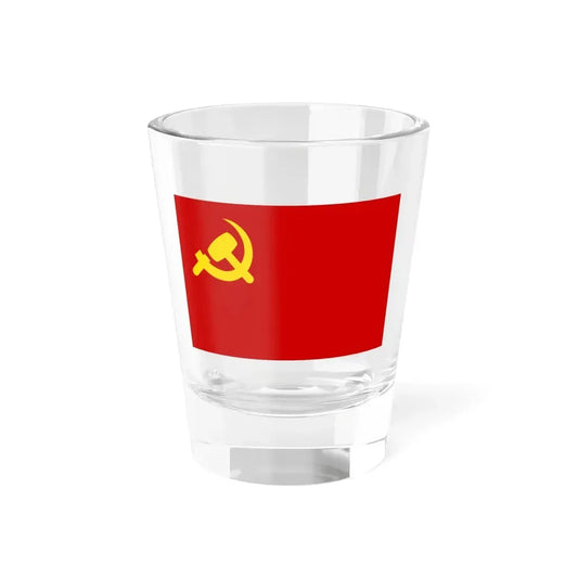 Flag of Sendero Luminoso (Peru) Shot Glass 1.5oz 1.5oz - Go Mug Yourself