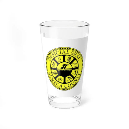 Flag of Seneca County New York (United States) Pint Glass 16oz 16oz - Go Mug Yourself