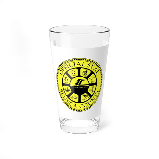 Flag of Seneca County New York (United States) Pint Glass 16oz 16oz - Go Mug Yourself