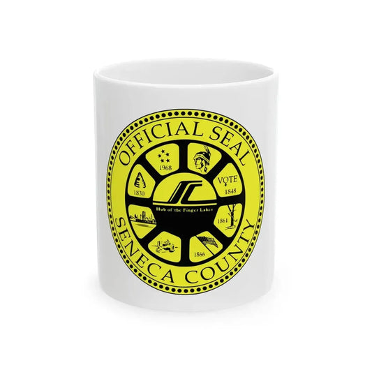 Flag of Seneca County New York (United States) White Coffee Mug 11oz - Go Mug Yourself