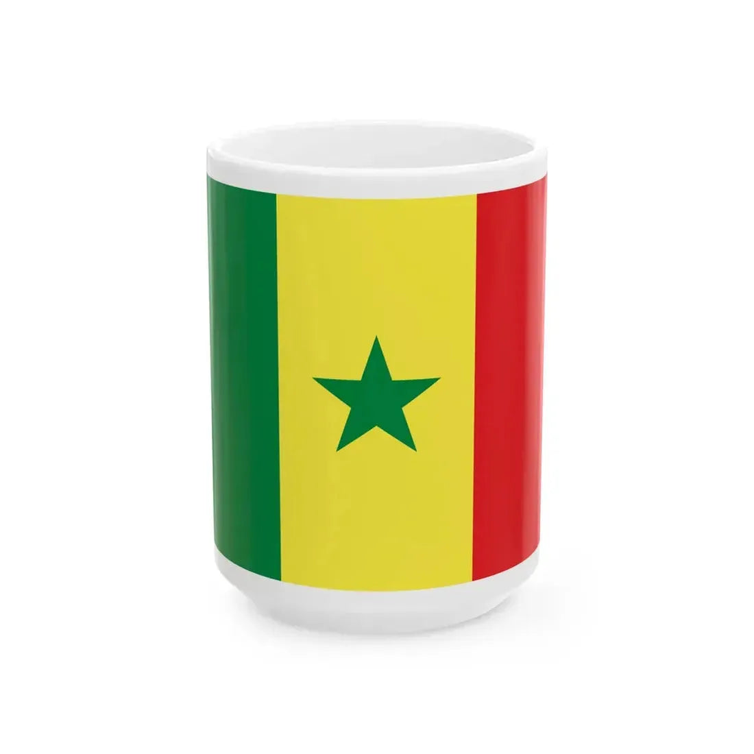 Flag of Senegal (Senegal) White Coffee Mug 15oz - Go Mug Yourself