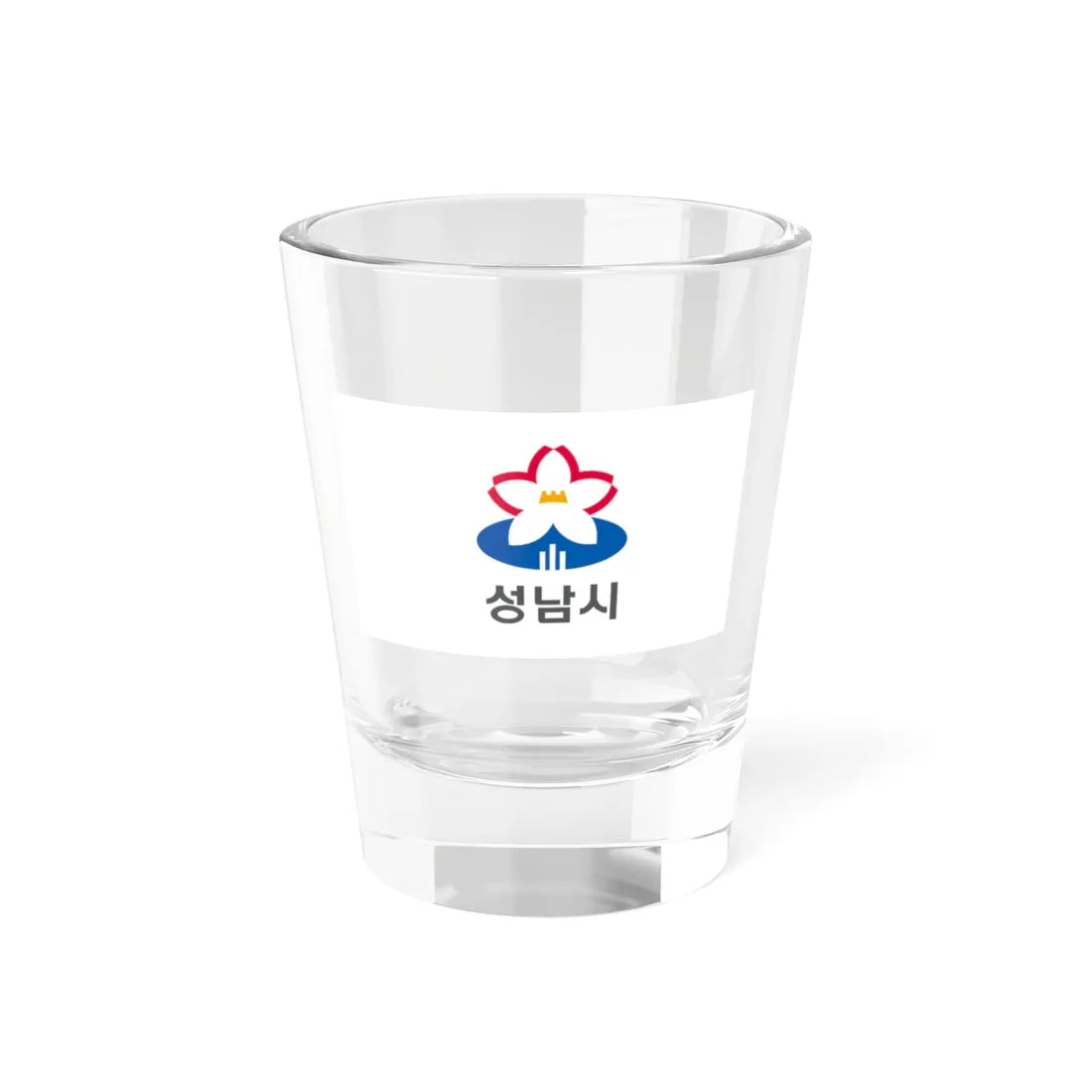 Flag of Seongnam 1998-2007 (Korea) Shot Glass 1.5oz 1.5oz - Go Mug Yourself