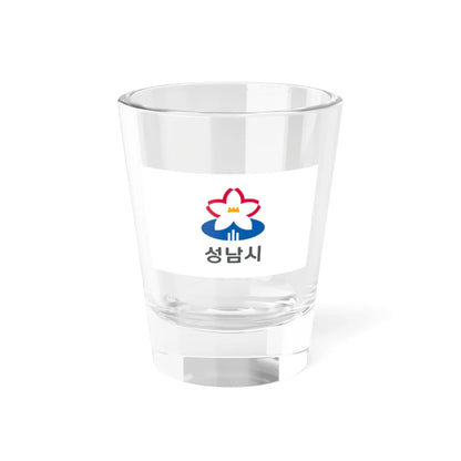 Flag of Seongnam 1998-2007 (Korea) Shot Glass 1.5oz 1.5oz - Go Mug Yourself