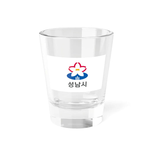 Flag of Seongnam 1998-2007 (Korea) Shot Glass 1.5oz 1.5oz - Go Mug Yourself