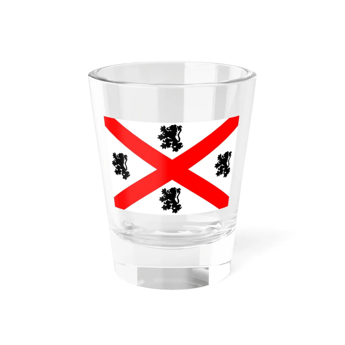 Flag of Seraing (Belgium) Shot Glass 1.5oz 1.5oz - Go Mug Yourself