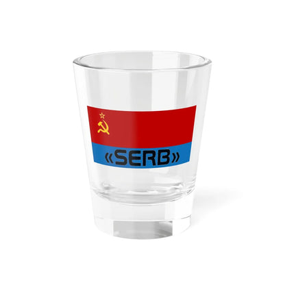 Flag of SERB (Russia) Shot Glass 1.5oz 1.5oz - Go Mug Yourself