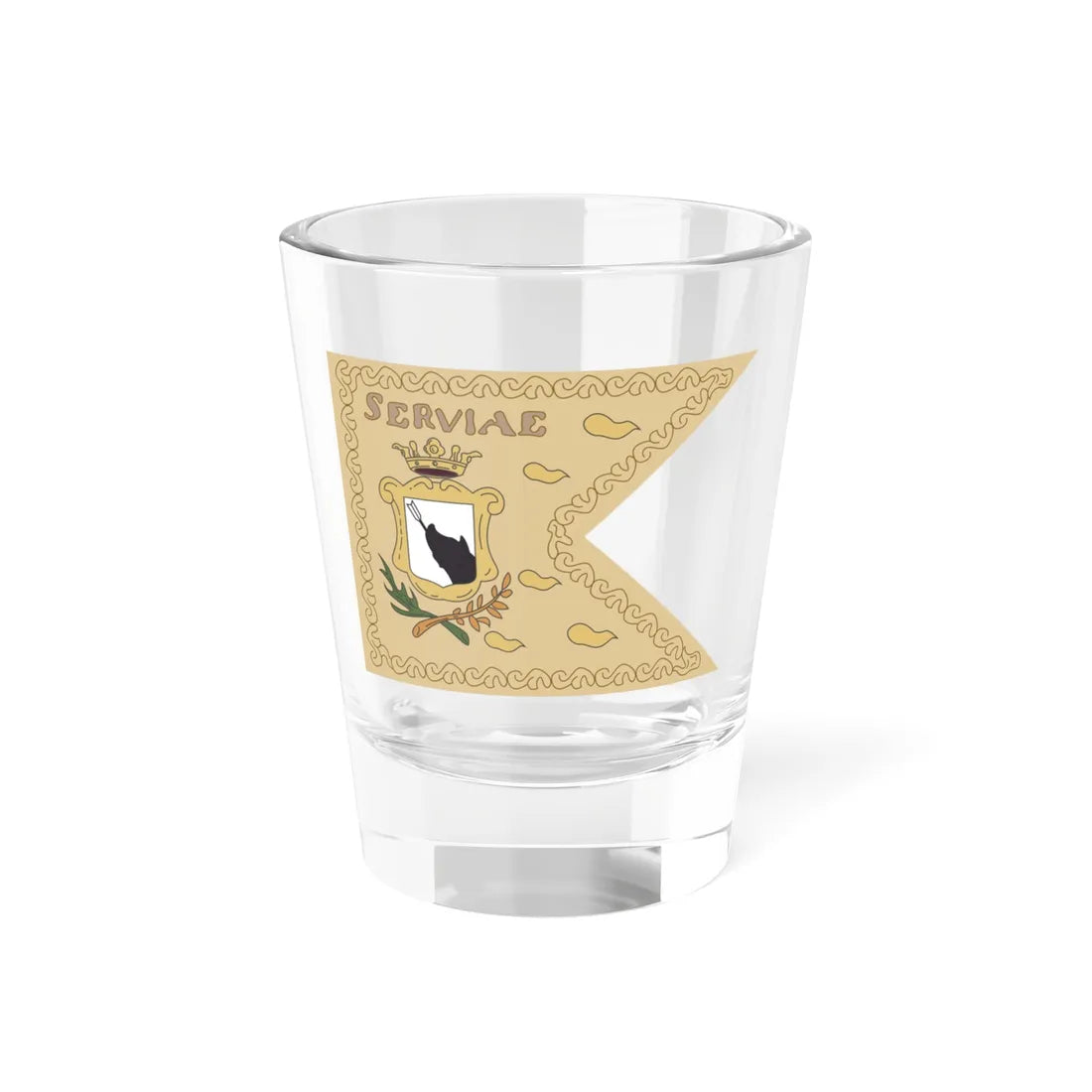 Flag of Serbia 1792 (Serbia) Shot Glass 1.5oz 1.5oz - Go Mug Yourself