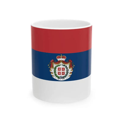 Flag of Serbia 1835-1882 (Serbia) White Coffee Mug 11oz - Go Mug Yourself